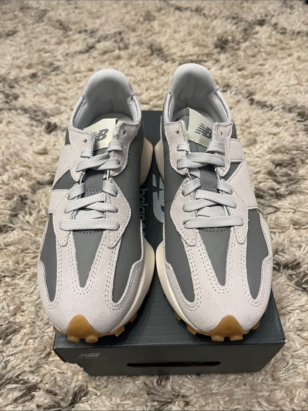 New Balance 327 sneakers. Grey Grey. Womens US sizd 6.5. New in box. - Picture 2 of 6